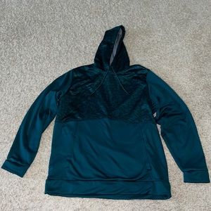 EUC Mens Under Armour Coldgear Green/Black Digital Camo STORM Hoodie Size XXL